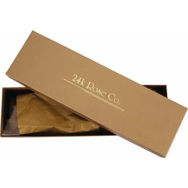 JDSP61-9046 - Lacquered Sparkle Blue Colored Rose with Gold Trim - Johnny Dang & Co