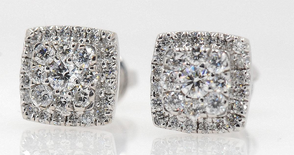 Diamond Stud earrings 1.6 Cttw in 14K Gold - Johnny Dang & Co