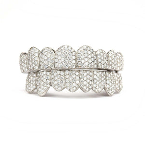 10K SI Honeycomb Diamond Grillz - Johnny Dang & Co