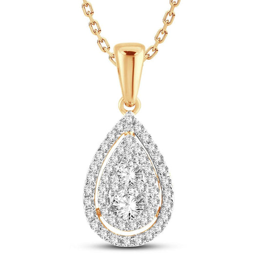 14K 0.40CT Diamond Pendant - Johnny Dang & Co