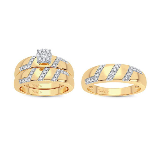14K 0.33CT Diamond Trio Set - Johnny Dang & Co