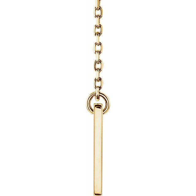 JDSP86531 - PIERCED CROSS ENGRAVABLE BAR NECKLACE - Johnny Dang & Co
