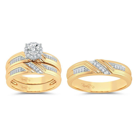 14K 0.43ct Diamond Trio Set - Johnny Dang & Co