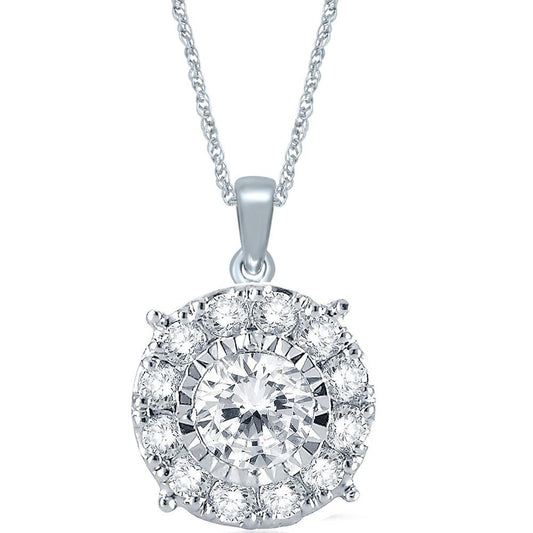 14K 0.26CT Diamond Pendant - Johnny Dang & Co