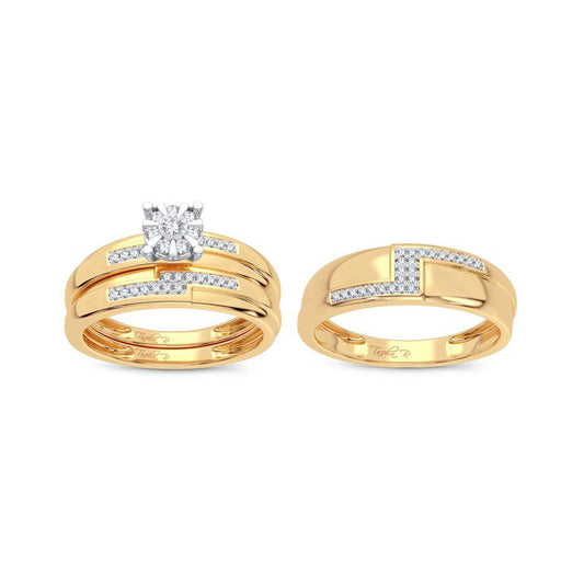 14K 0.25CT Diamond Trio Set - Johnny Dang & Co