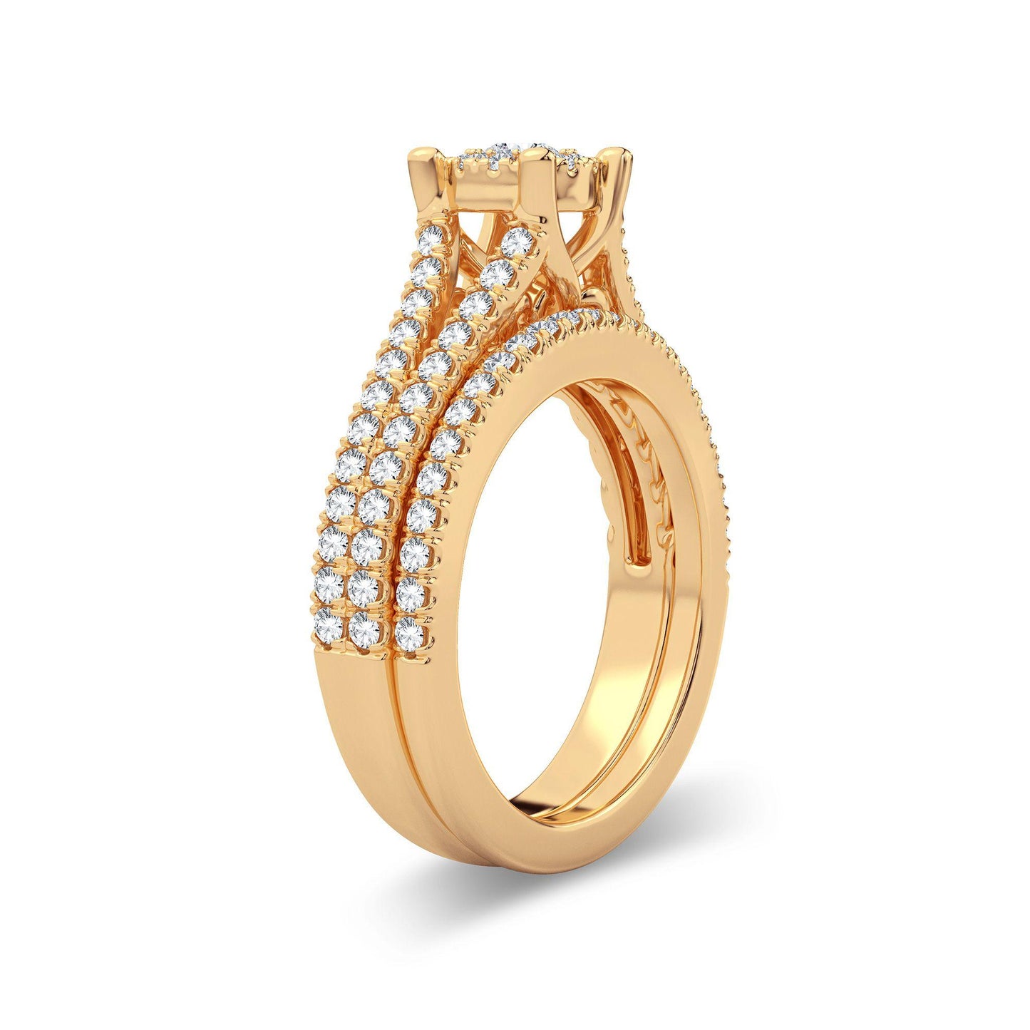 14K 0.83CT Diamond Bridal Ring - Johnny Dang & Co