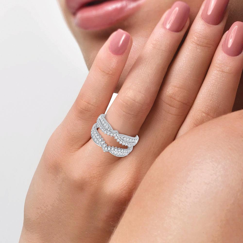 14K 0.75CT Diamond RING GUARD - Johnny Dang & Co