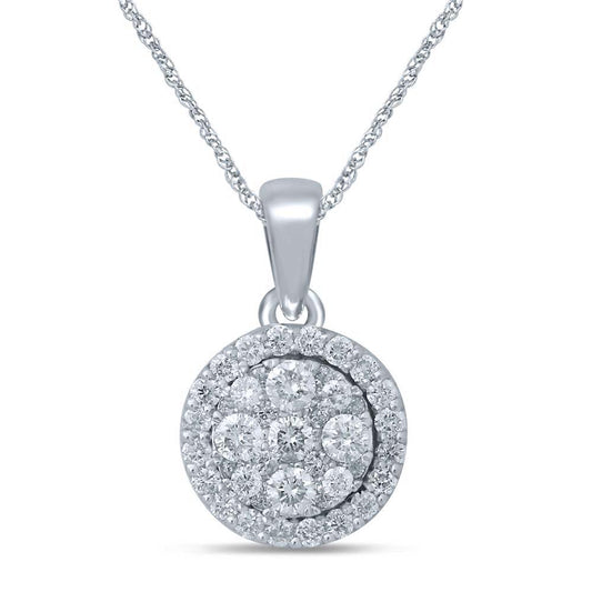 14K 0.5CT Diamond Pendant - Johnny Dang & Co
