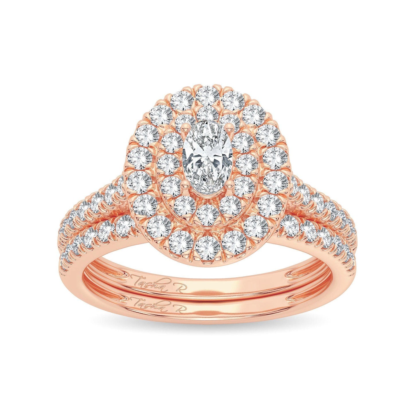 14K 1.00CT Diamond Bridal Ring - Johnny Dang & Co