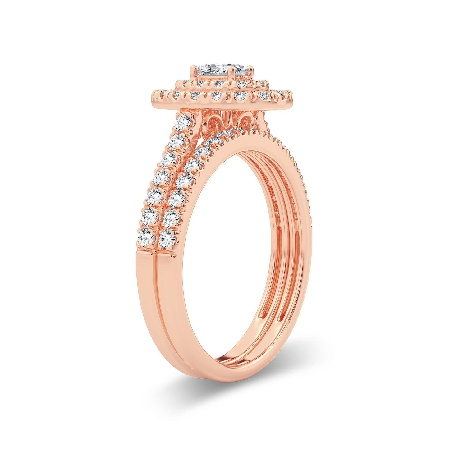 14K 1.00CT Diamond Bridal Ring - Johnny Dang & Co