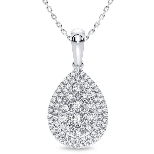 14K 0.25CT Diamond Pendant - Johnny Dang & Co