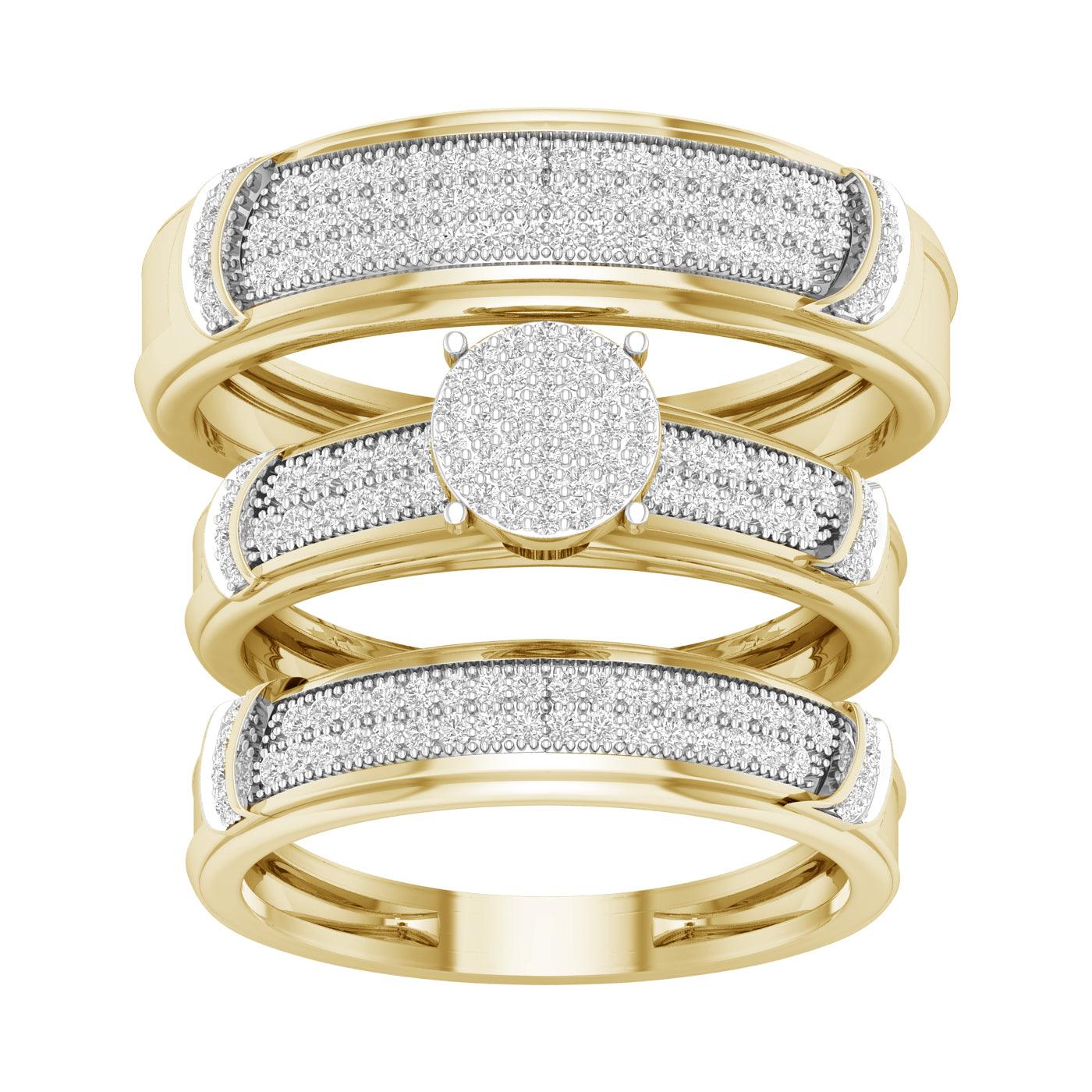 10K 0.50ct Diamond Trio Set - Johnny Dang & Co