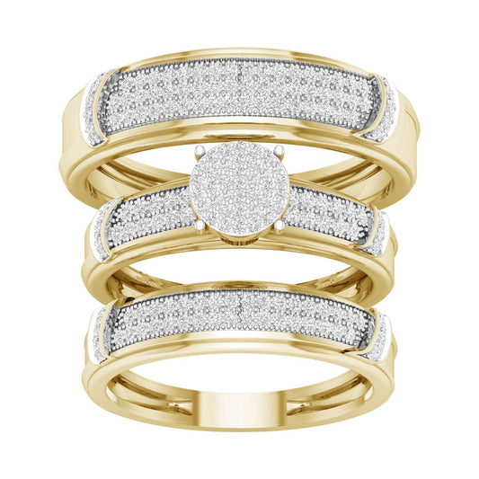 10K 0.50ct Diamond Trio Set - Johnny Dang & Co
