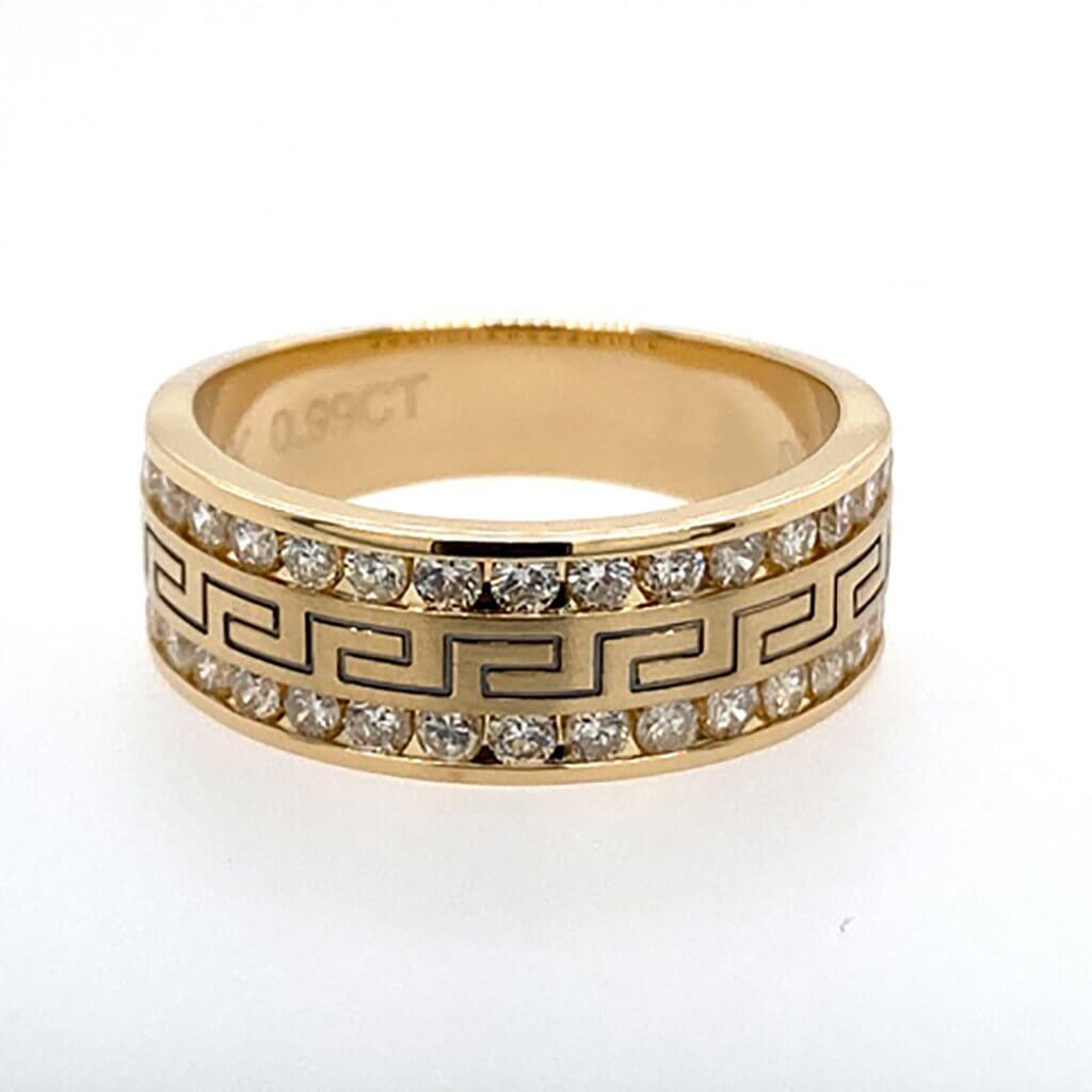 14K 0.98-1.02CT D-MENS BANDS RING - Johnny Dang & Co