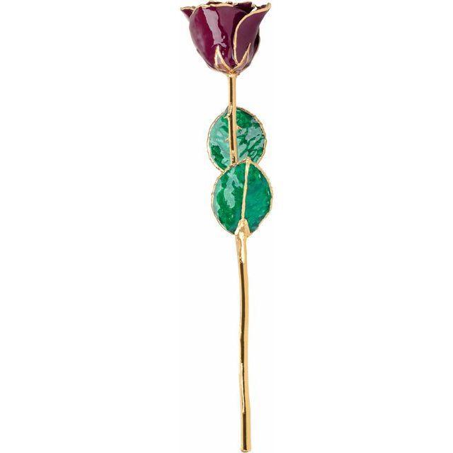 JDSP61-9047-Lacquered Burgundy Rose with Gold Trim - Johnny Dang & Co