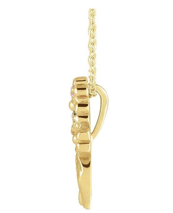 JDTKSP-88124- 14K 3-BirthStone Growing Bouquet Family 16-18" Necklace - Johnny Dang & Co