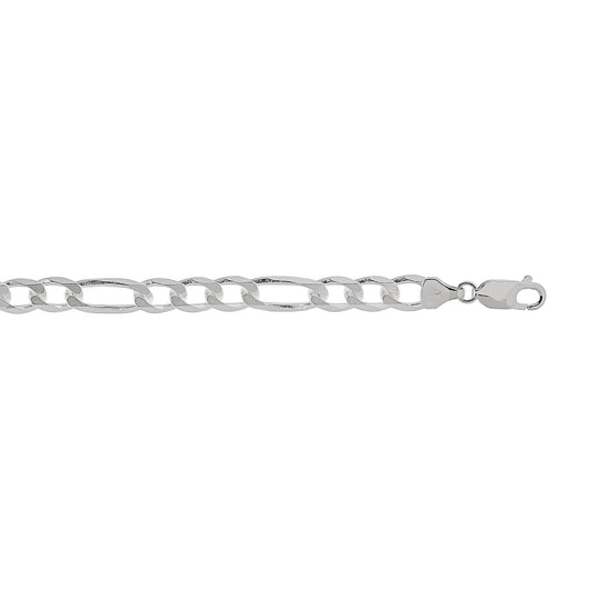 Silver 7mm Figaro Chain - Johnny Dang & Co