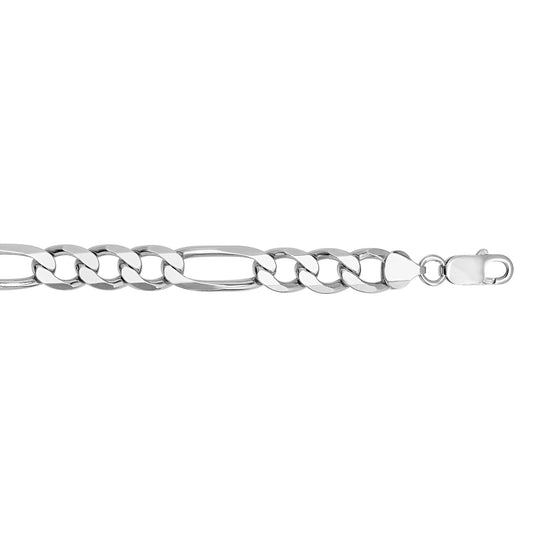 Silver 9.6mm Figaro Chain - Johnny Dang & Co