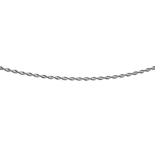 Silver Twisted Black & White Anklet - Johnny Dang & Co