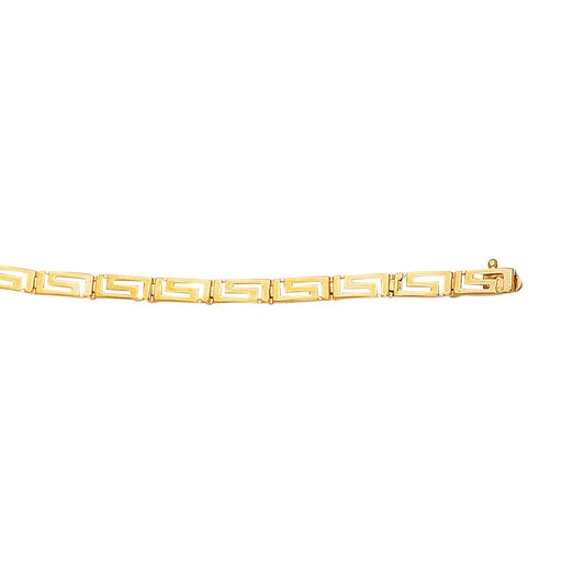 14K Gold Greek Key Bracelet - Johnny Dang & Co