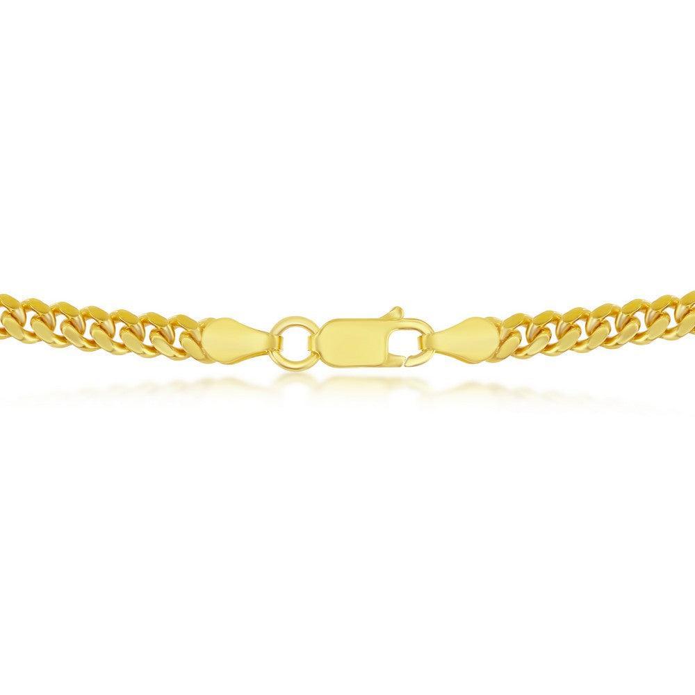 Sterling Silver 4mmSolid' Miami Cuban Chain - Gold Plated - Johnny Dang & Co
