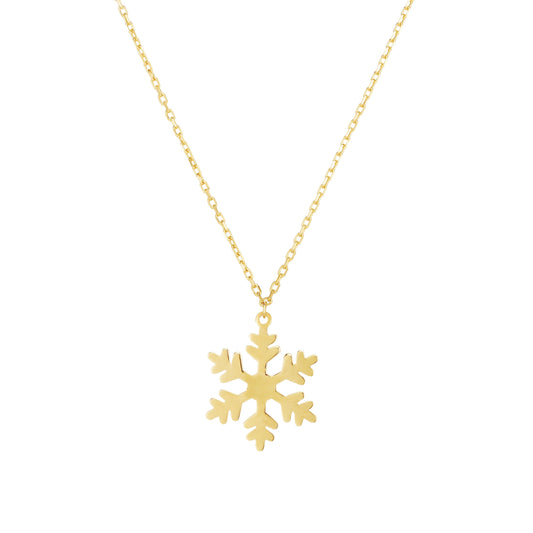 14K Gold Snowflake Necklace - Johnny Dang & Co