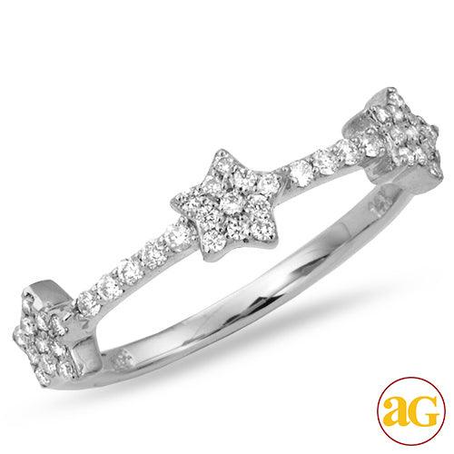 14KW 0.20CTW DIAMOND FANCY BAND - 3 STARS - Johnny Dang & Co