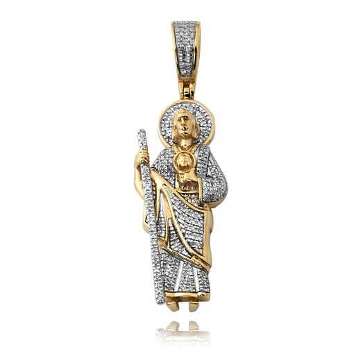 14KY 0.25CTW DIAMOND ST. JUDE PENDANT - Johnny Dang & Co
