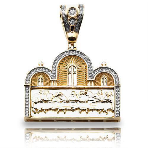 10KY 0.25CTW DIAMOND ''LAST SUPPER' PENDNAT - Johnny Dang & Co