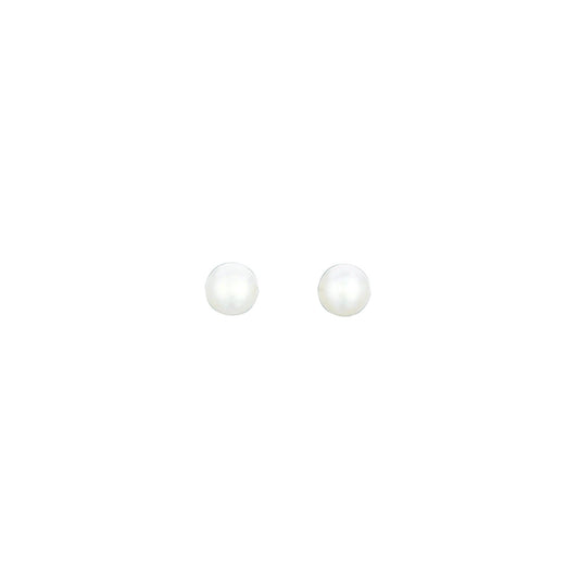 14K Gold 6MM Pearl Stud Earring - Johnny Dang & Co
