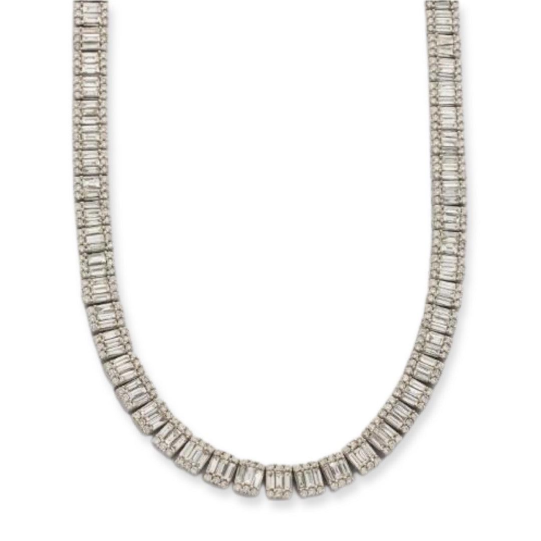 10KW 21.00CTW BAGUETTE DIAMOND SQUARE CLUSTER - Johnny Dang & Co