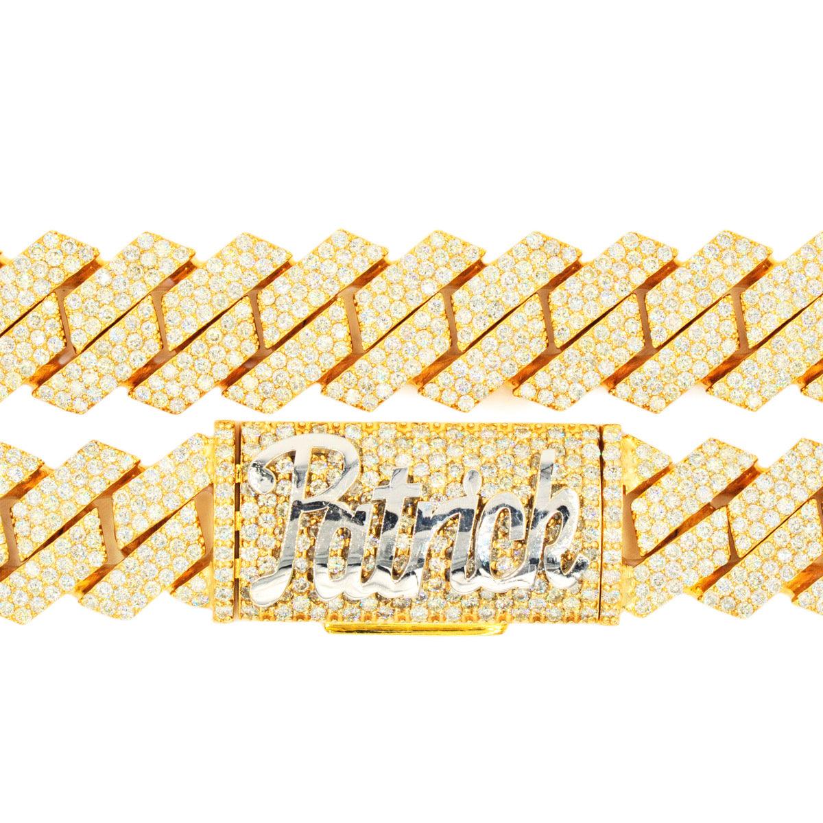 Custom 14k Gold 124.58ctw Diamond Cuban Chain. 33β Length - Johnny Dang & Co
