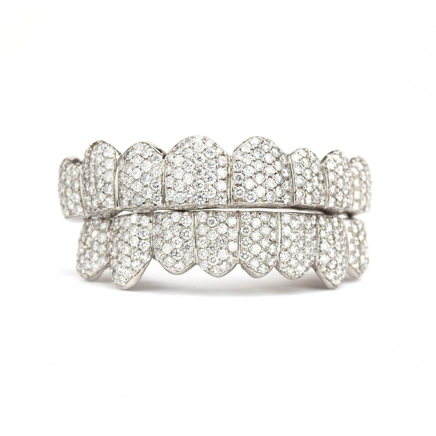 14K VS Honeycomb Set Diamond Grillz - Johnny Dang & Co