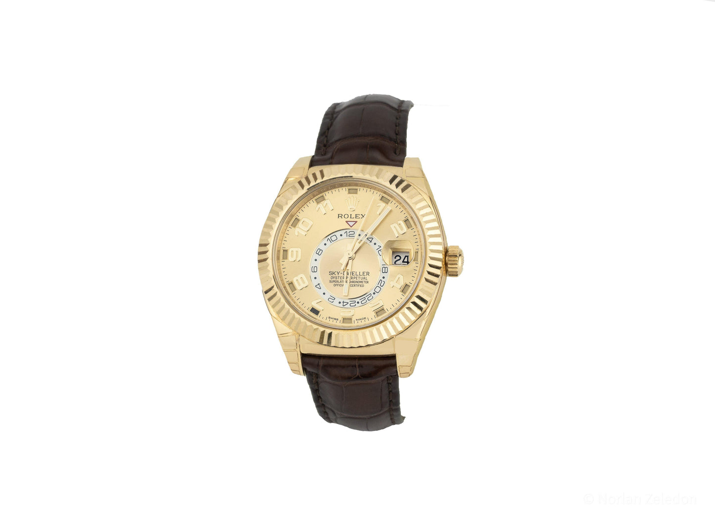 Rolex Sky-Dweller Gold Oyster Perpetual Case 42mm - Johnny Dang & Co