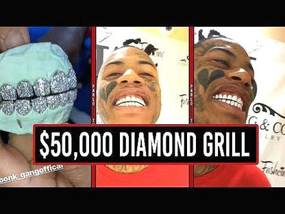 JDTK-Boonk Gang Honeycomb Prong Set Diamond Grill - Johnny Dang & Co