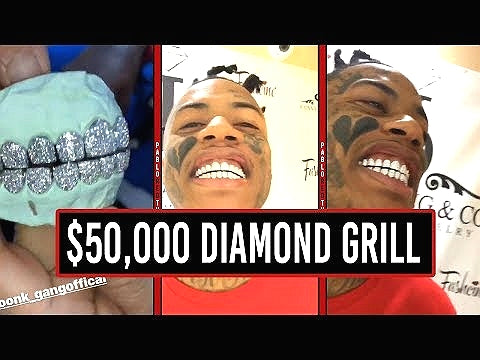 JDTK-Boonk Gang Honeycomb Prong Set Diamond Grill