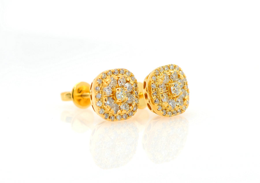 0.8cttw Cluster Diamond Earrings