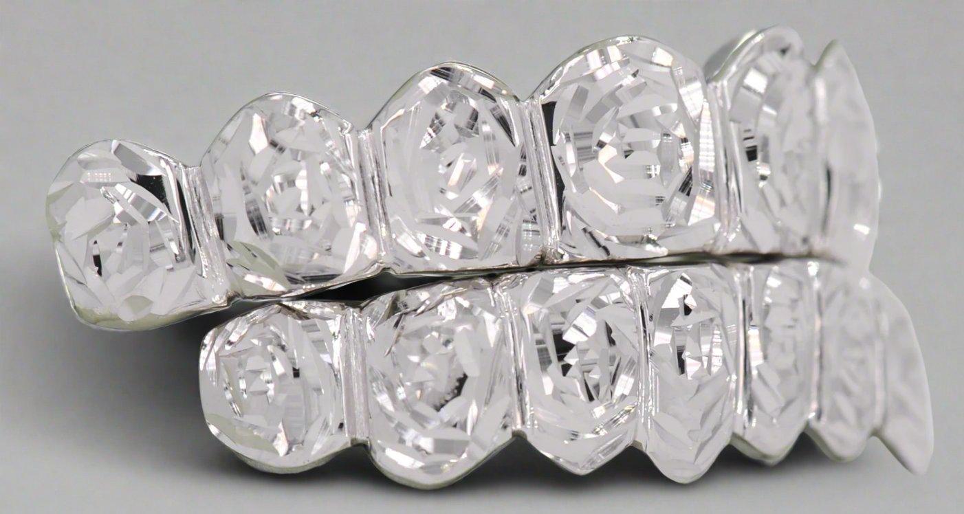 JDTK- 3009- 16 Teeth Rose Cuts & Diamond Dust Grillz - Johnny Dang & Co