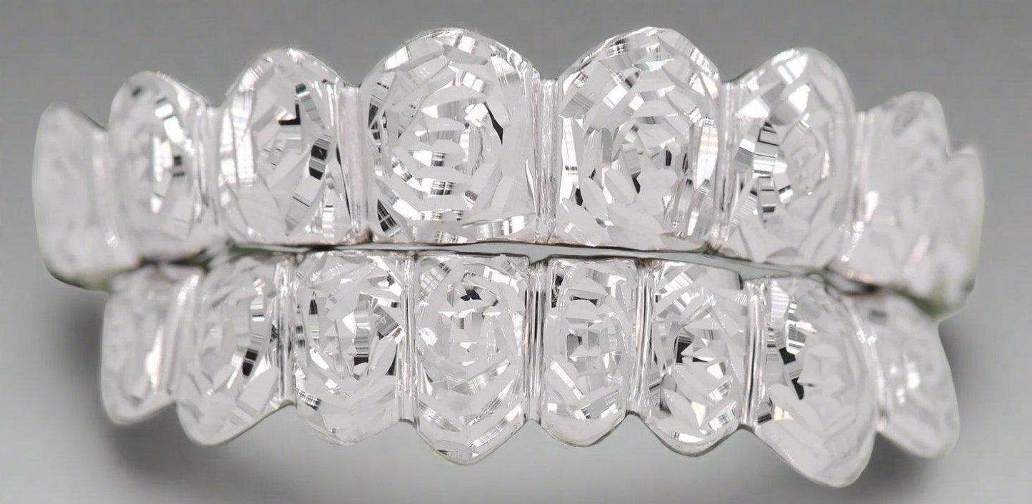 JDTK- 3009- 16 Teeth Rose Cuts & Diamond Dust Grillz - Johnny Dang & Co