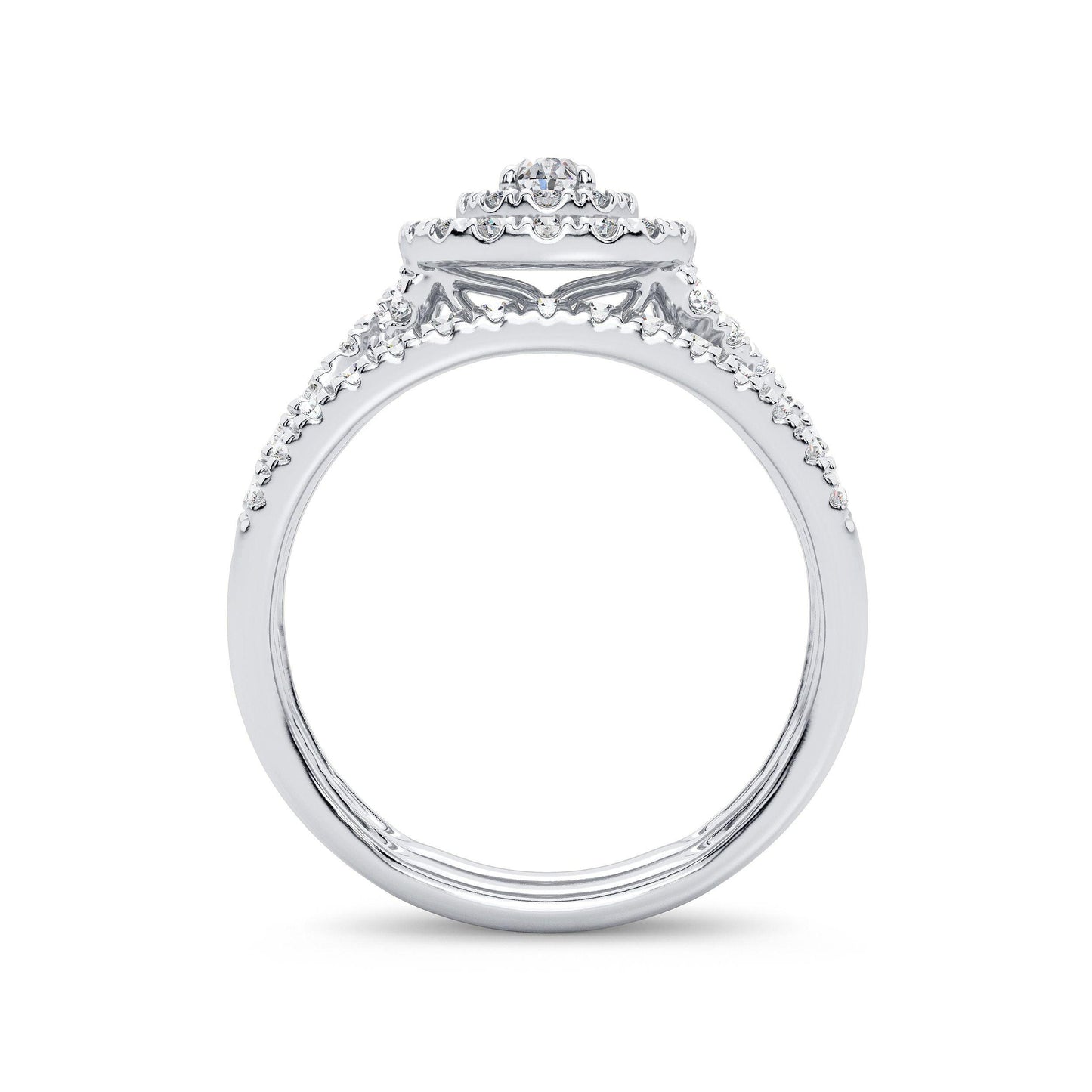 14K 1.00CT Diamond BRIDAL RING - Johnny Dang & Co