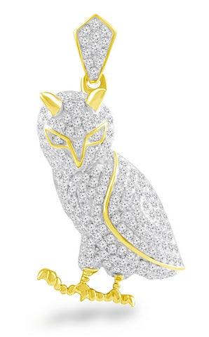10K 0.94-1.01CT D-OWL CHARM - Johnny Dang & Co