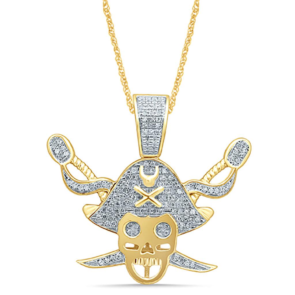 10K 0.31- 0.36CT D-PIRATE SKULL - Johnny Dang & Co