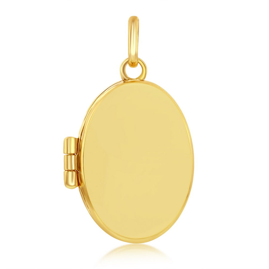 Yellow Gold Polished Oval Locket - 14K Gold