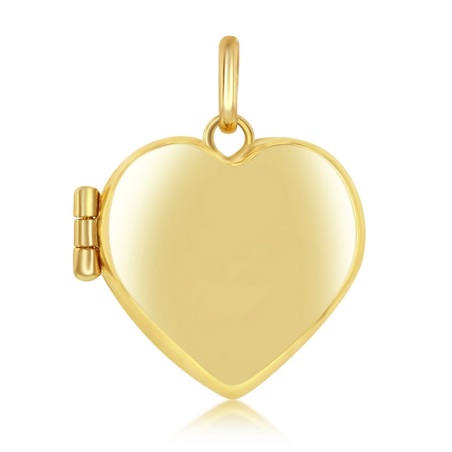 Yellow Gold Polished Heart Locket - 14K Gold