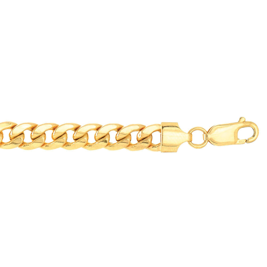 10K YG 22 inches 6mm Lite Miami CURB Necklace with Lobster Lock.
