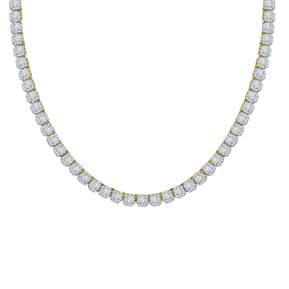 ICECUBE 5 MM 925 SILVER SQUARE TENNIS CHAIN | BMW9213572 - Johnny Dang & Co