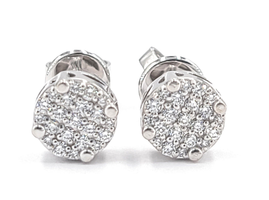JDTKE3549- Custom Diamond Cluster Earrings - Johnny Dang & Co