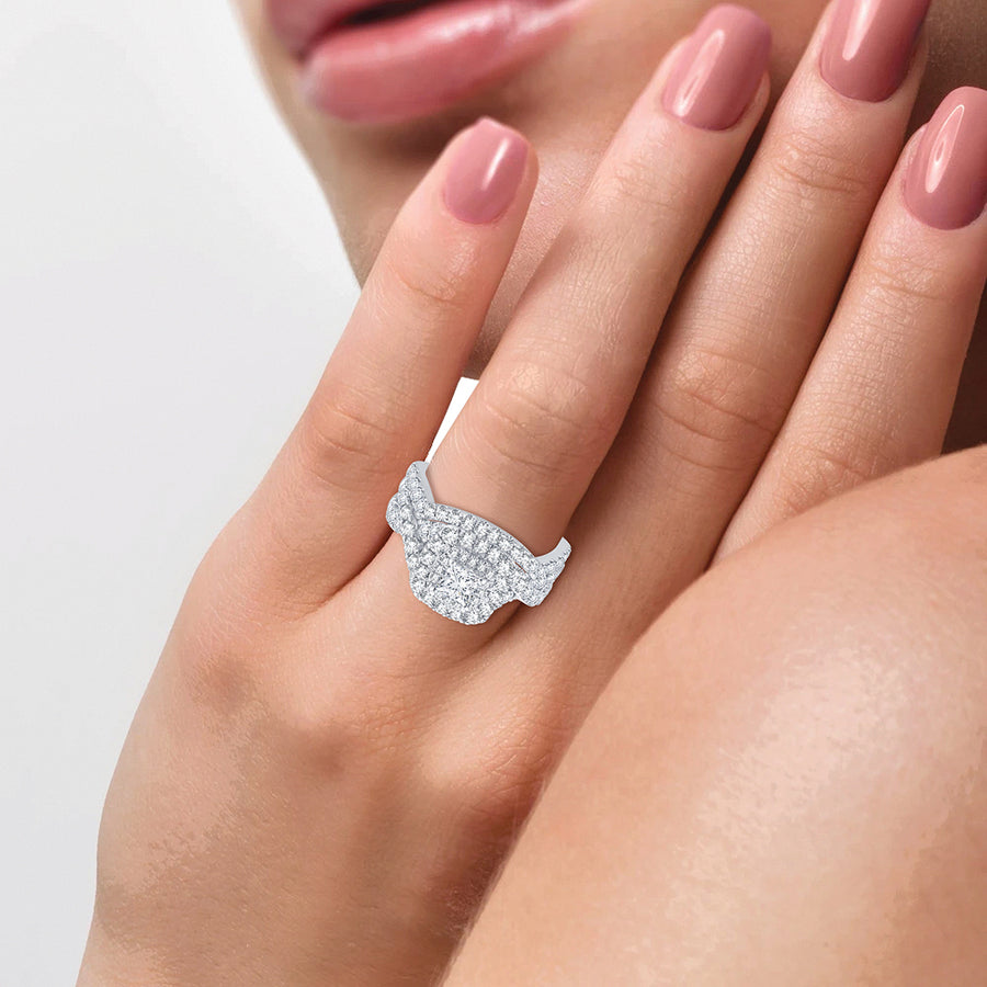 14K 1.51ct Diamond Bridal Ring