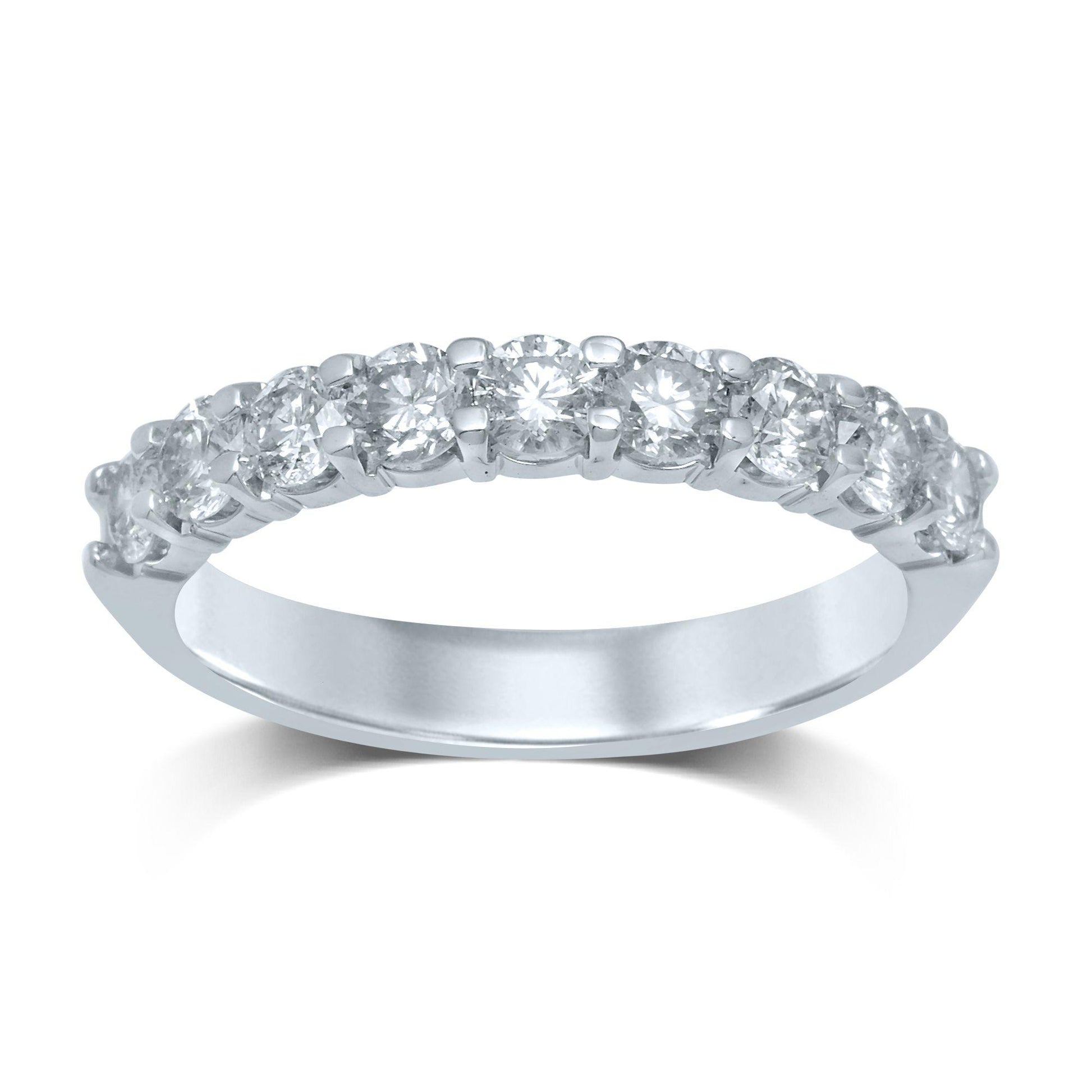 14K 0.90Ct Diamond Band (9 Diamond Stones) - Johnny Dang & Co