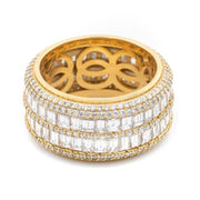 Double Baguette Row Gold Ring - Johnny Dang & Co